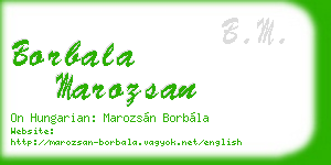 borbala marozsan business card