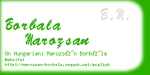 borbala marozsan business card